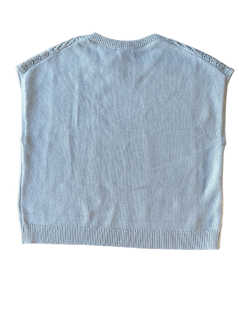 Splendid Light Blue Cropped Knit Sweater Vest - Picture 3 of 14